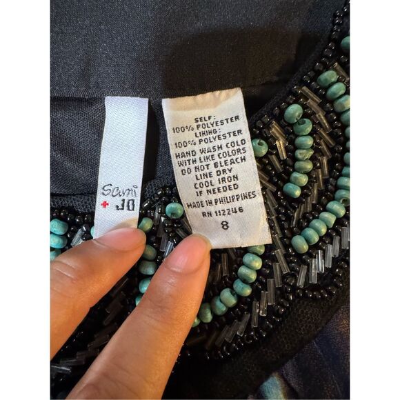 Samijo multicolored maxi dress with a beaded neckline M/8 - Picture 7 of 7